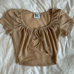 Tan crop top